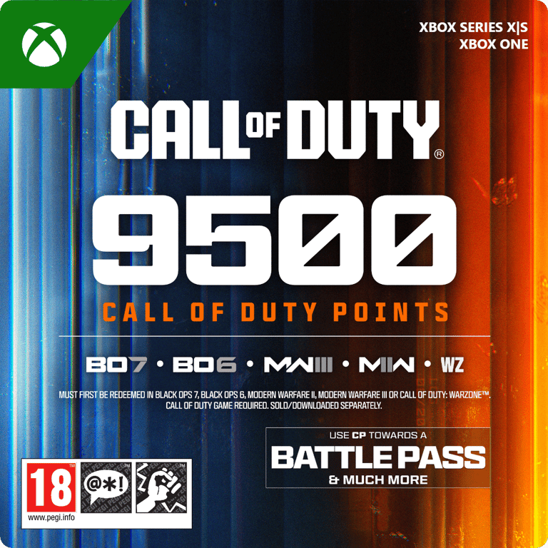 9500 Call of Duty Points